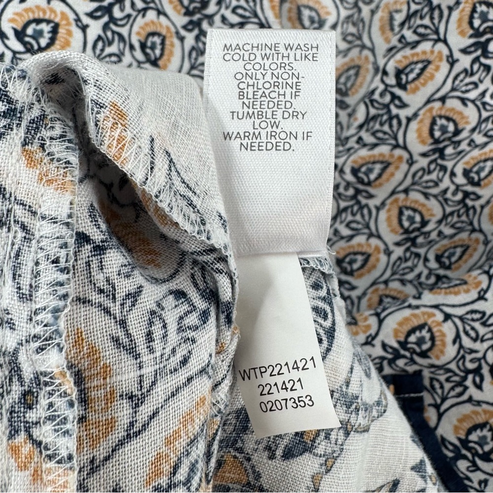 J. Jill Love Linen Women’s Sleeveless Tunic Top Floral Elephant Print Size M - Picture 7 of 9